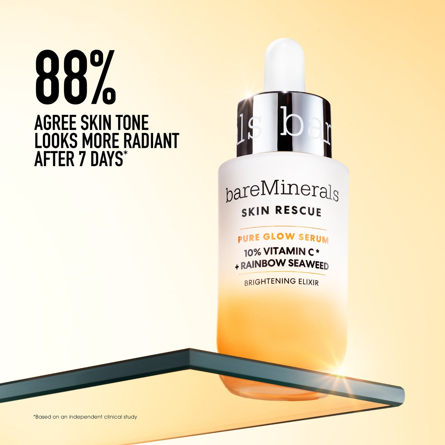 SKIN RESCUE Pure Glow Serum with 10% Vitamin C Complex and Rainbow Seaweed