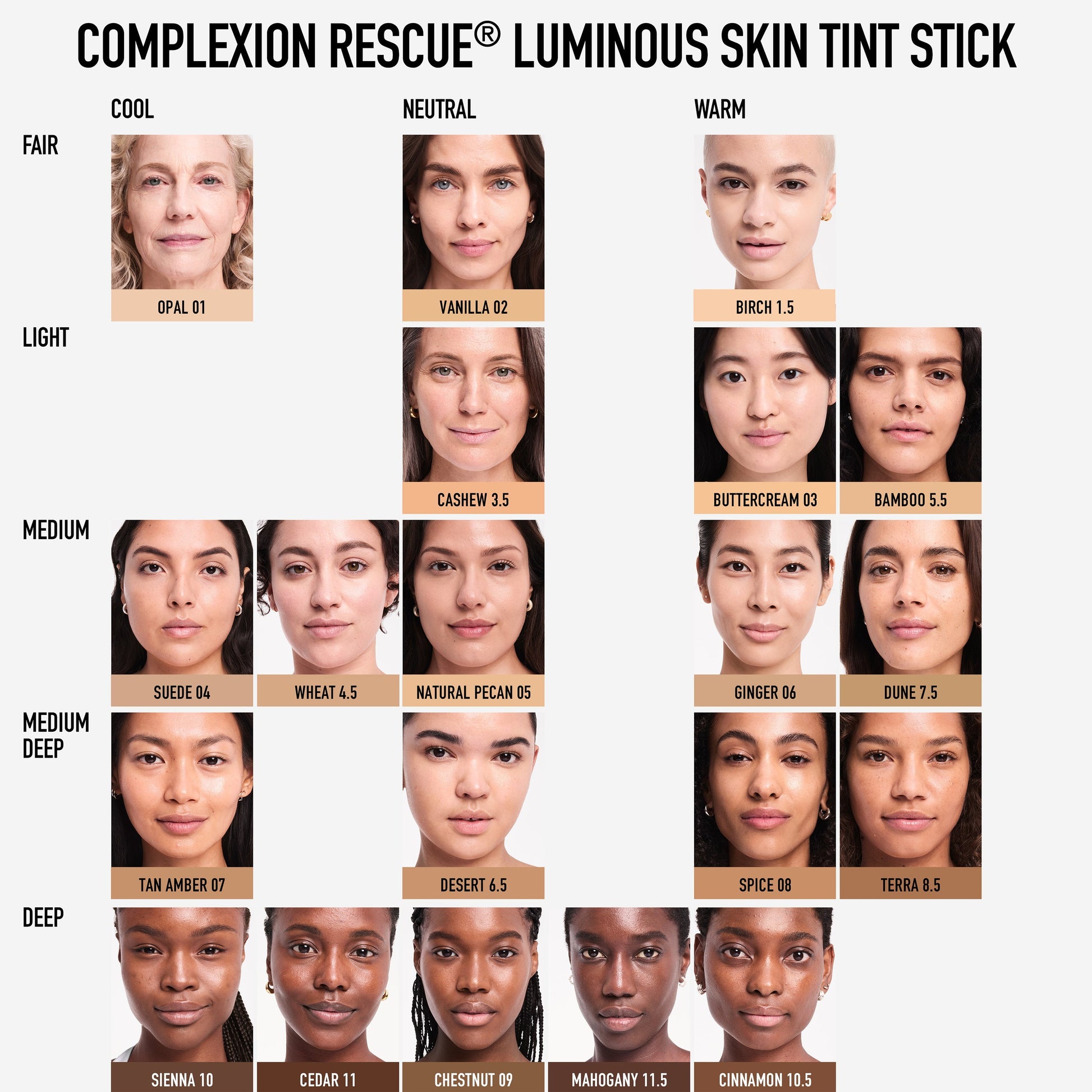 COMPLEXION RESCUE® Luminous Skin Tint Stick and Smoothing Face Brush